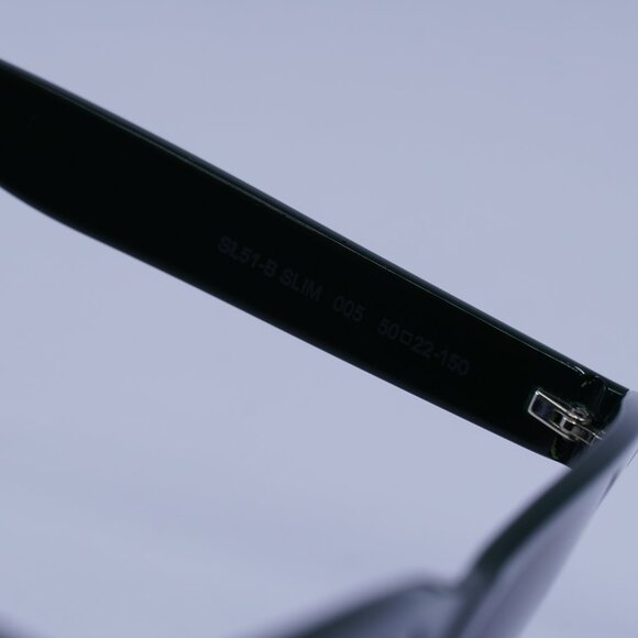 Saint Laurent SL 51 B SLIM 005 Sunglasses Green Square Frame, Black Lenses - Picture 5 of 10
